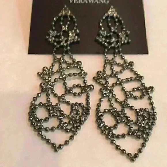 Vera Wang New Post Ball Chain Chandelier Earrings - Picture 6 of 8